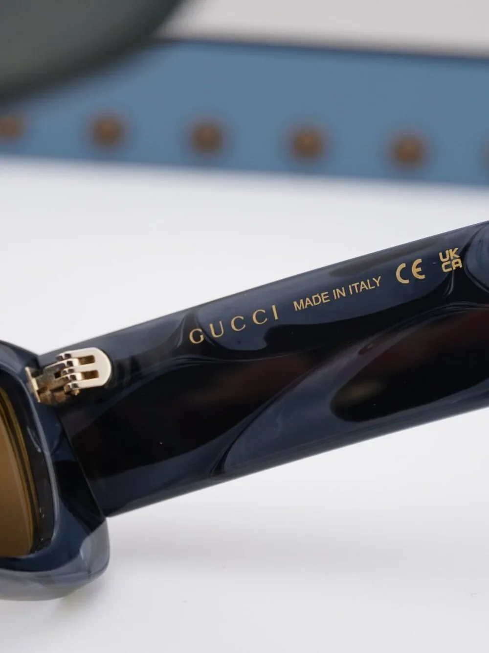 Gucci GG0516S 014 Rectangle Sunglasses - Military Green and Black Havana